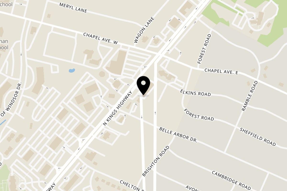Map showing the location of Johnnys Pizza of Cherry Hill on 717 Kings Hwy N in Cherry Hill Township